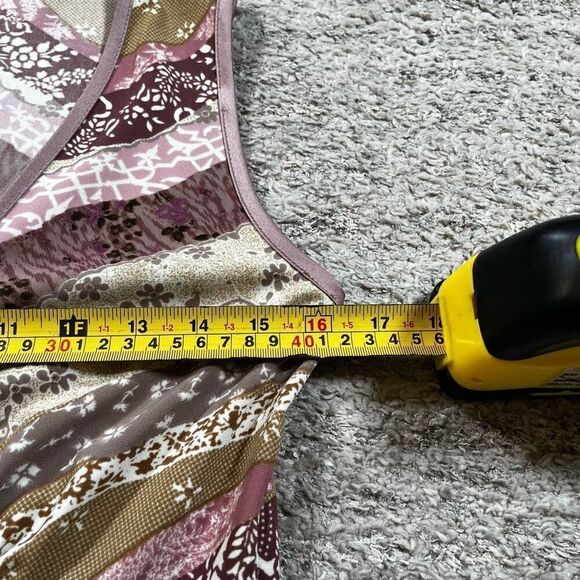 Vintage Y2K Mix It Patterned Hi Low Midi Women’s Floral Dress - Picture 6 of 6